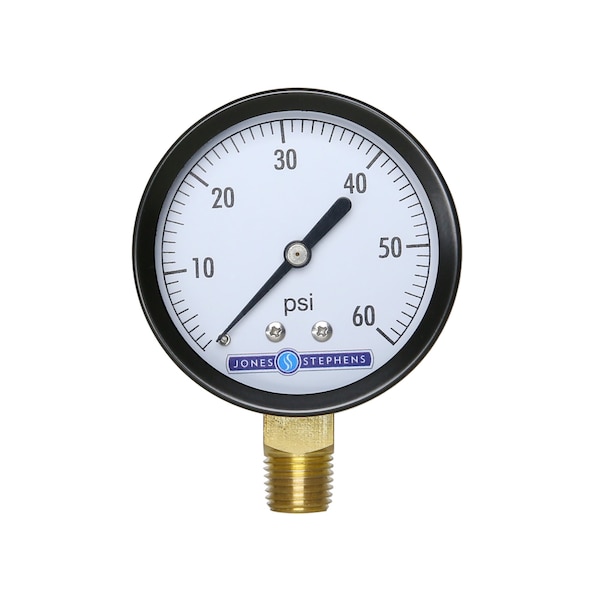 Jones Stephens 2-1/2in. 60 psi Pressure Gauge G61060 - main